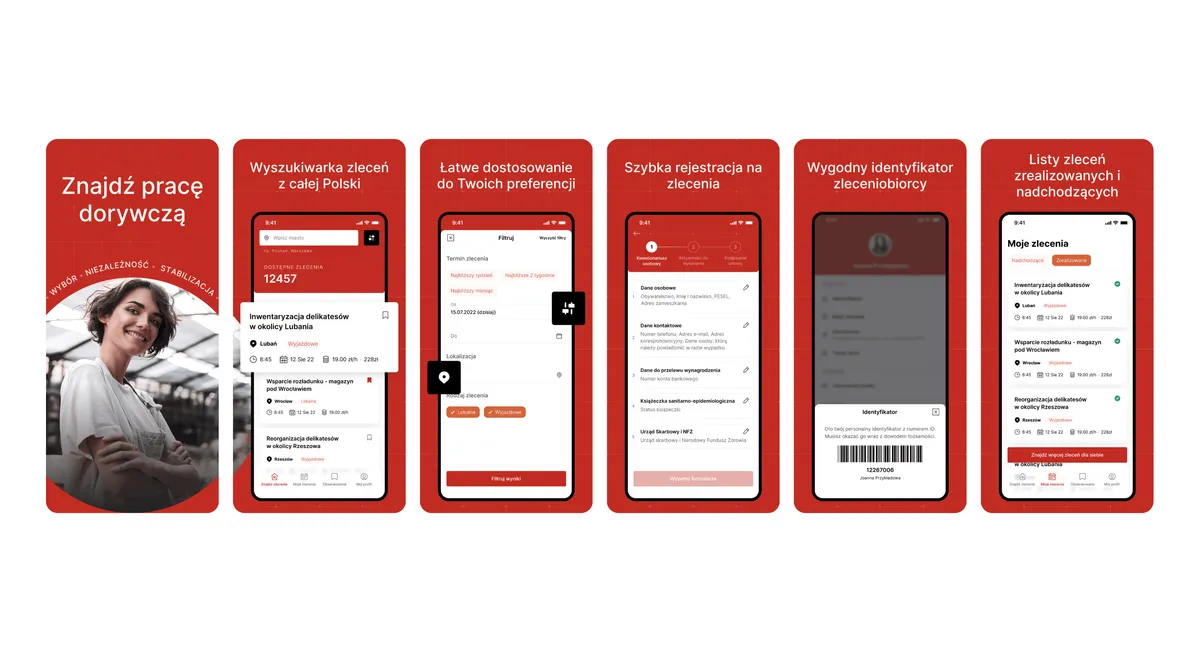 StrefaJob mobile app — find casual work across Poland