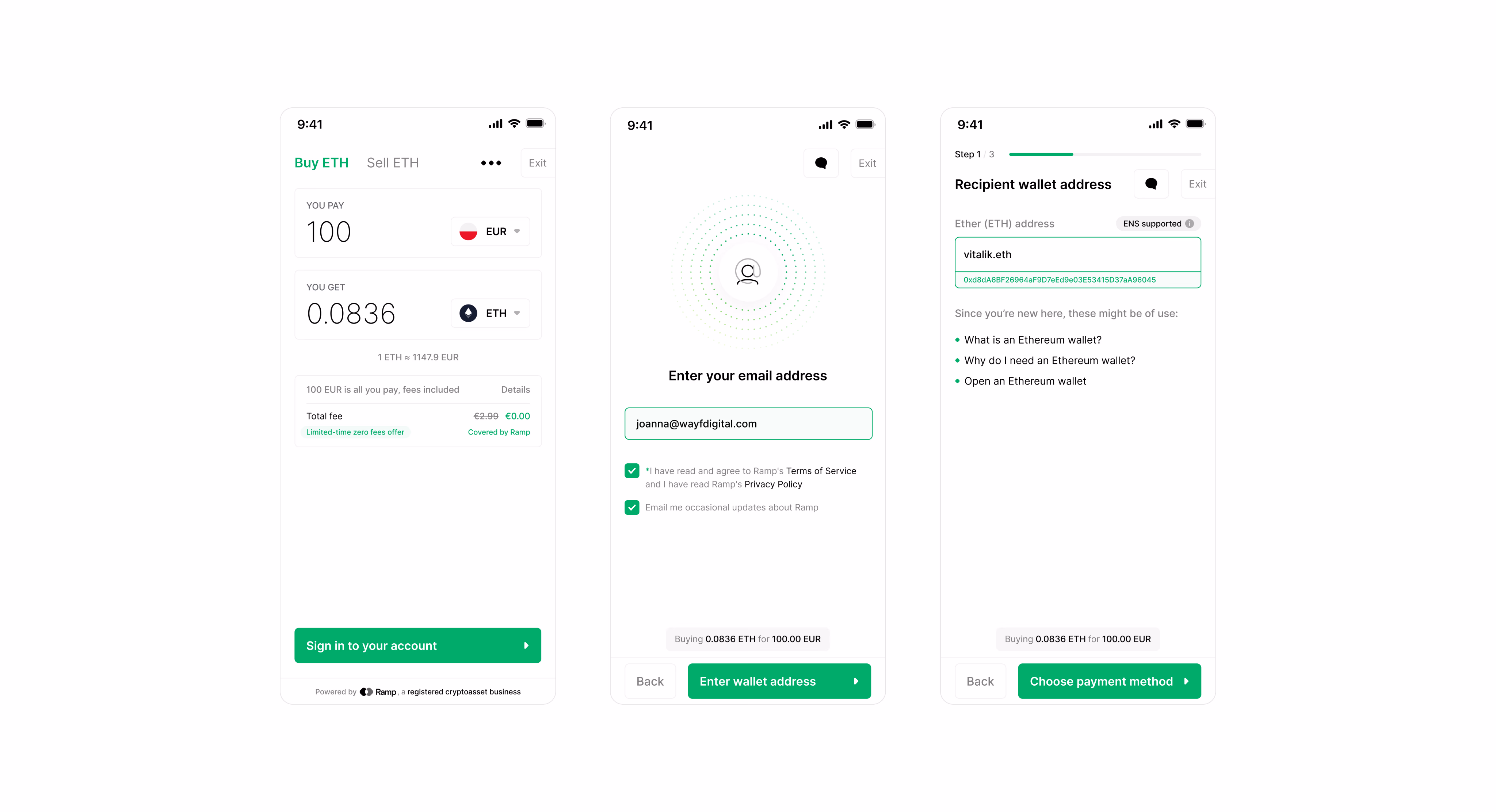 Ramp Network — fiat-to-crypto product UX